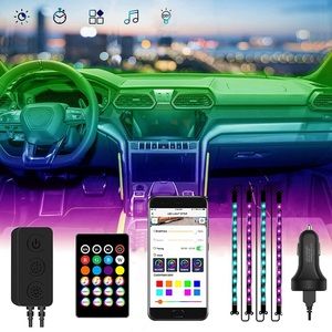 Interior Car LED Lights Bluetooth App Control